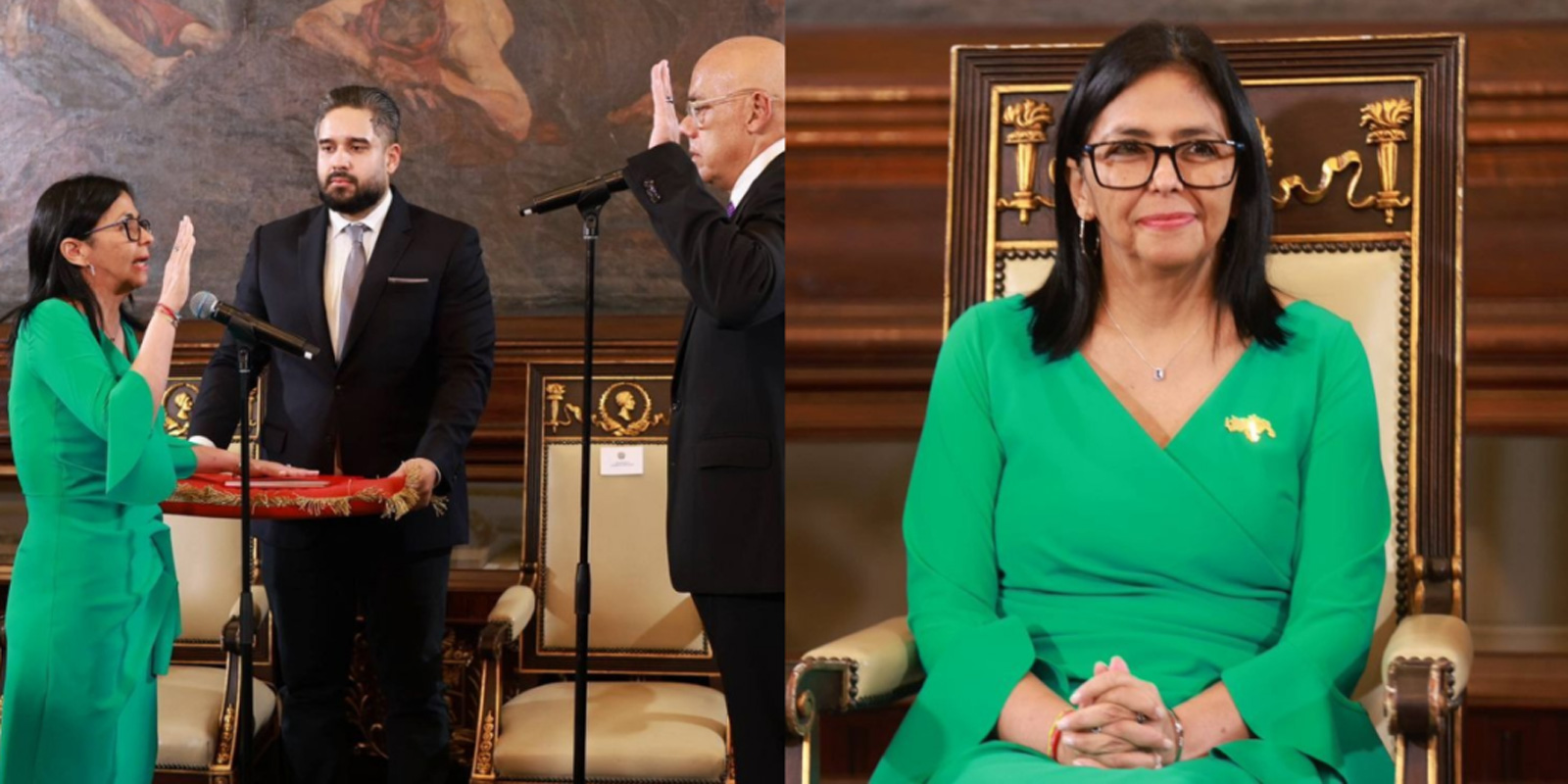 Delcy Rodríguez juramentada presidenta encargada