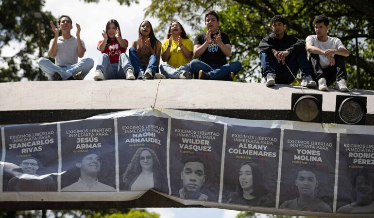 Estudiantes exigen la libertad de presos políticos universitarios