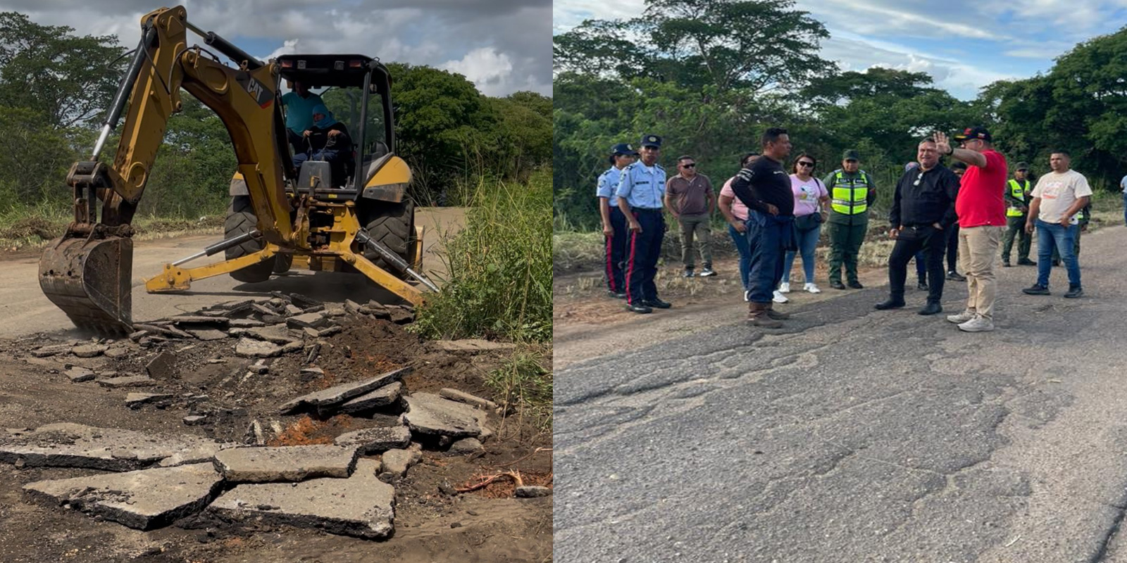 Inician trabajos de rehabilitación de la vialidad en el municipio Aguasay