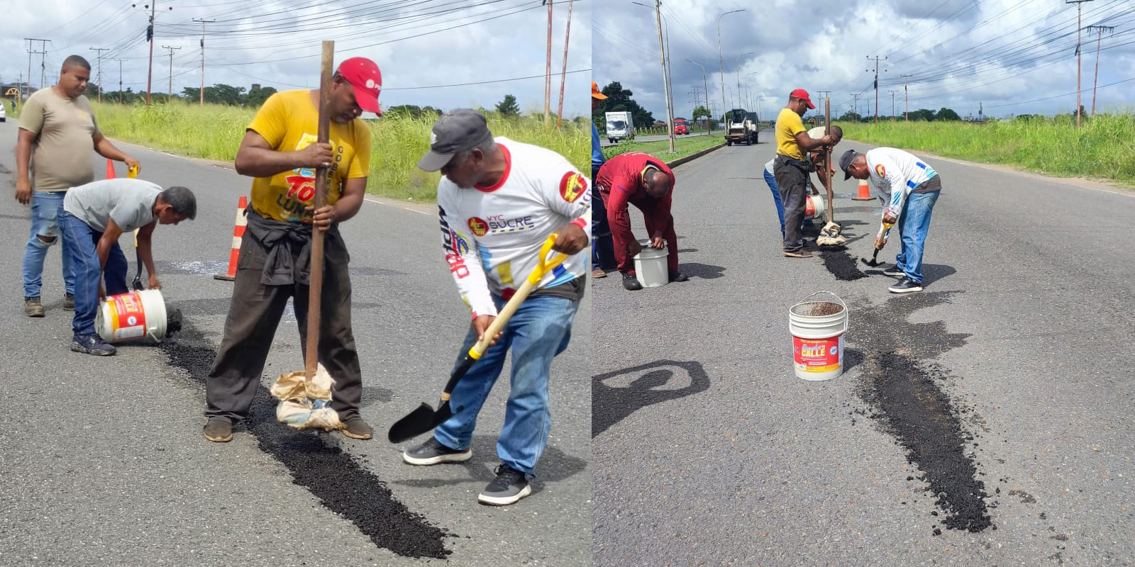 Plan Resuelve tu calle ejecuta bacheo en vía principal de la Zona Industrial y Troncal 10