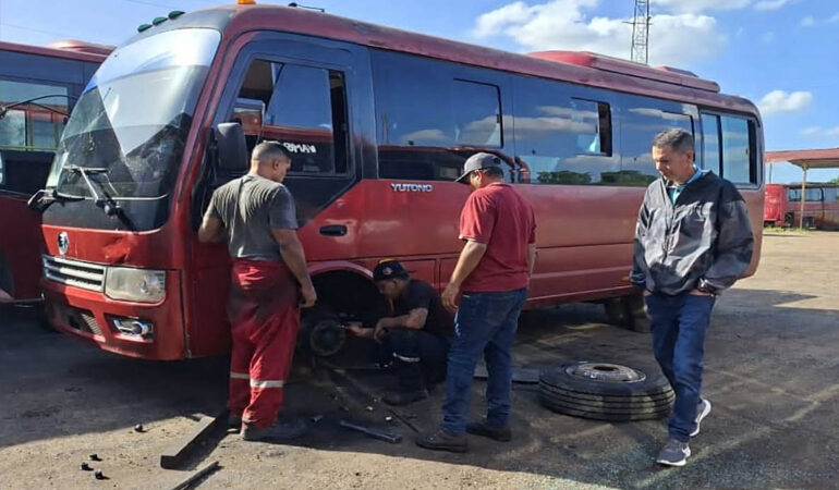 TransMonagas garantiza servicio seguro con plan de mantenimiento preventivo de autobuses