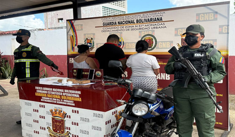 GNB detiene a tres sujetos por tráfico de drogas durante operativo en Maturín